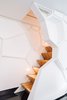 A generative pattern made out of cells grows along the wall as a new plant, embracing the space. This system contains all the functions of the house. Photo 14 of The Seed of Time modern home