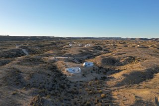 The private bubble rooms are set apart from the rest of the lodgings at Basecamp Terlingua.
