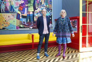 FAT Architecture Partner with artist Grayson Perry are all smiles inside A House For Essex.