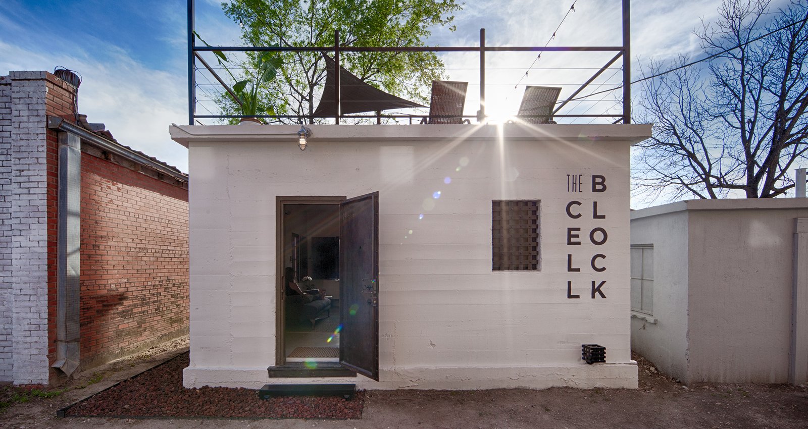 Located in an alley covered with local street art, guests of The Cell Block have a surprisingly nice view.