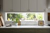 Modern home with Kitchen, Colorful Cabinet, White Cabinet, and Engineered Quartz Counter. New Kitchen detail Photo 10 of Albemarle Addition / Renovation