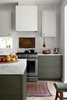 Modern home with Kitchen, Engineered Quartz Counter, Range, White Cabinet, Medium Hardwood Floor, and Colorful Cabinet. New Kitchen detail Photo 11 of Albemarle Addition / Renovation