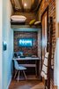 Modern home with Medium Hardwood Floor. The business center / study / check-in station at The Sursy #WeeHouse comes equipped with an iPad: a handy gadget for checking into flights, scanning the 'shopcodes' to #shopthestay during your visit, or to get some work done!
Meet The Makers:
.NEON ART / Scott Young (Denver, CO)
.TEXTILES / Olive & Olde's (Denver, CO)
.DESK / ATLA Design (Boulder, CO) Photo 11 of The Sursy WeeHouse