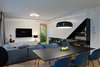 Modern home with Living Room, Sofa, Bookcase, Table Lighting, and Wall Lighting. Living room Photo 3 of A Place of Elegant Comfort