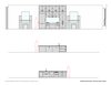 Modern home with Kitchen, Light Hardwood Floor, Wood Cabinet, Range Hood, Microwave, Dishwasher, Ceiling Lighting, Pendant Lighting, Undermount Sink, Recessed Lighting, Refrigerator, Range, and Glass Tile Backsplashe. INTERIOR ELEVATIONS - PARLOR FLOOR KITCHEN Photo 14 of Bed-Stuy Townhouse