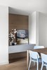 Modern home with Dining Room, Light Hardwood Floor, Chair, Storage, and Table. Credenza Photo 10 of Yeronga House