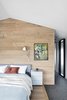 Modern home with Wall Lighting and Light Hardwood Floor. Main Bedroom Photo 15 of Yeronga House