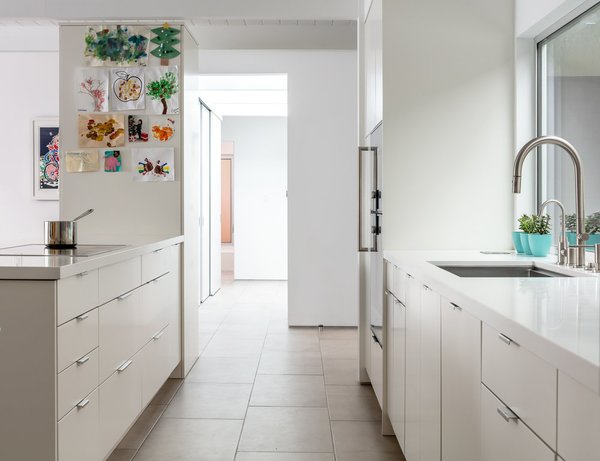 Kitchen White Cabinets Ceramic Tile Floors Design Photos and Ideas - Dwell