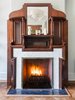 Modern home with Living Room and Wood Burning Fireplace. Working marble and wood fireplace with intricate detailing. Photo 3 of A Bedford-Stuyvesant home that celebrates lifestyle