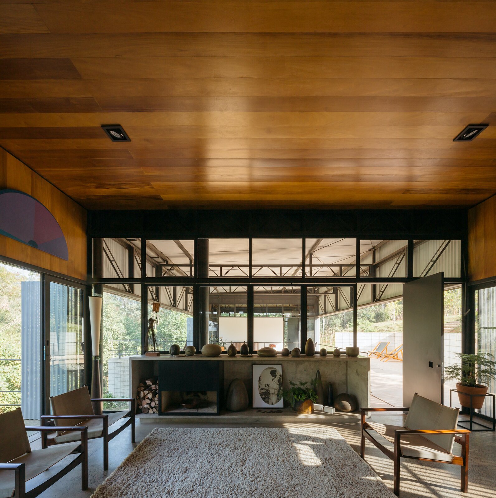 Photo 4 of 32 in Cabin Vibes Get an Industrial Edge at This Brazilian Home  - Dwell, image size:1593x1600