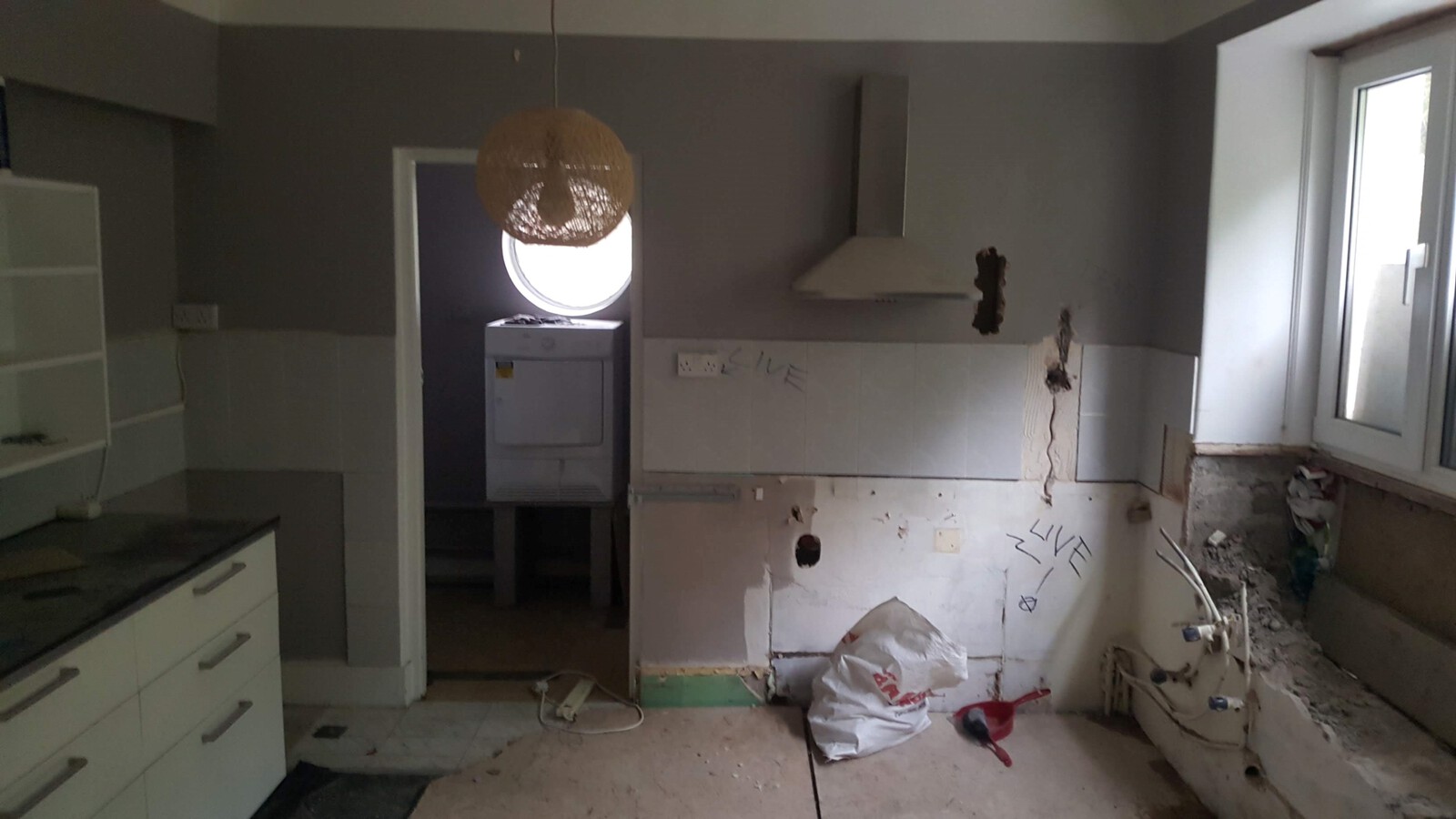 The original kitchen was completely stripped out—making way for a playroom for the couple's two children.