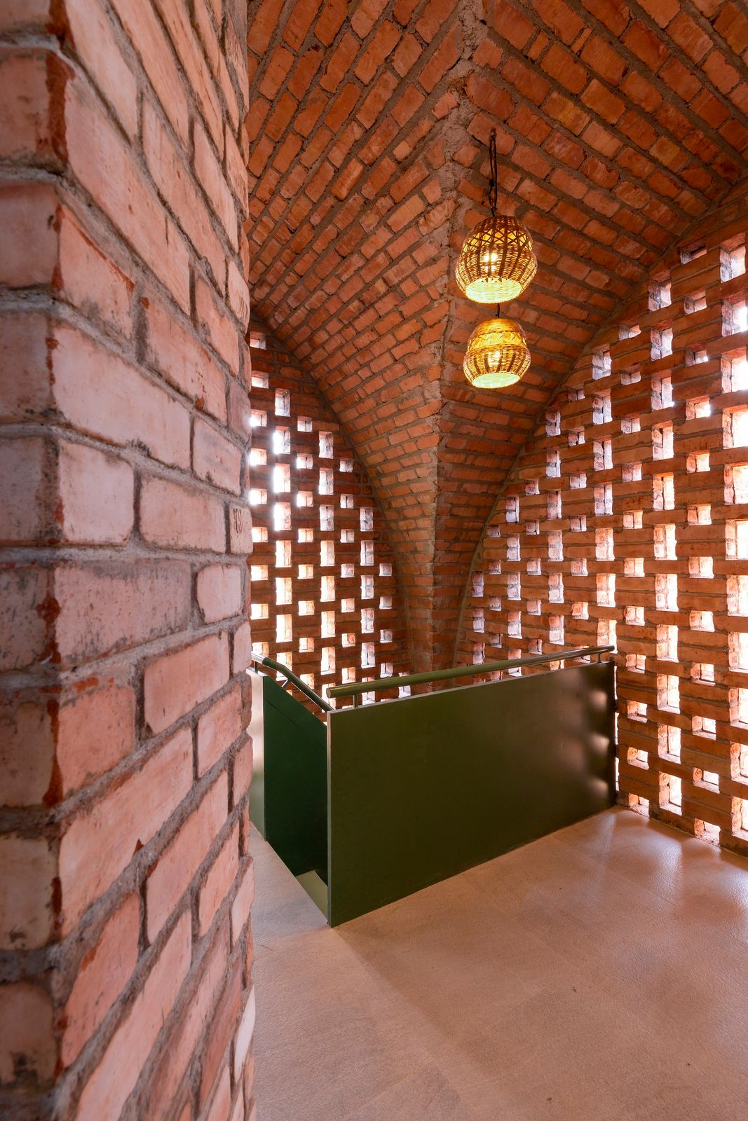 The staircase was designed as a sculptural focal point. 