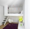 Modern home with Medium Hardwood Floor. Children's rooms present wonderful opportunities for something fun that kids will love for years. This custom bunkbed has a built-in library, and frees up floor space for play and reading with Mom and Dad. Photo 13 of Bellwoods Lodge