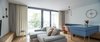 Modern home with Living Room, Storage, Chair, Media Cabinet, Pendant Lighting, Wall Lighting, Bench, Coffee Tables, Lamps, Table, and Sofa. Living space Photo 5 of Lady