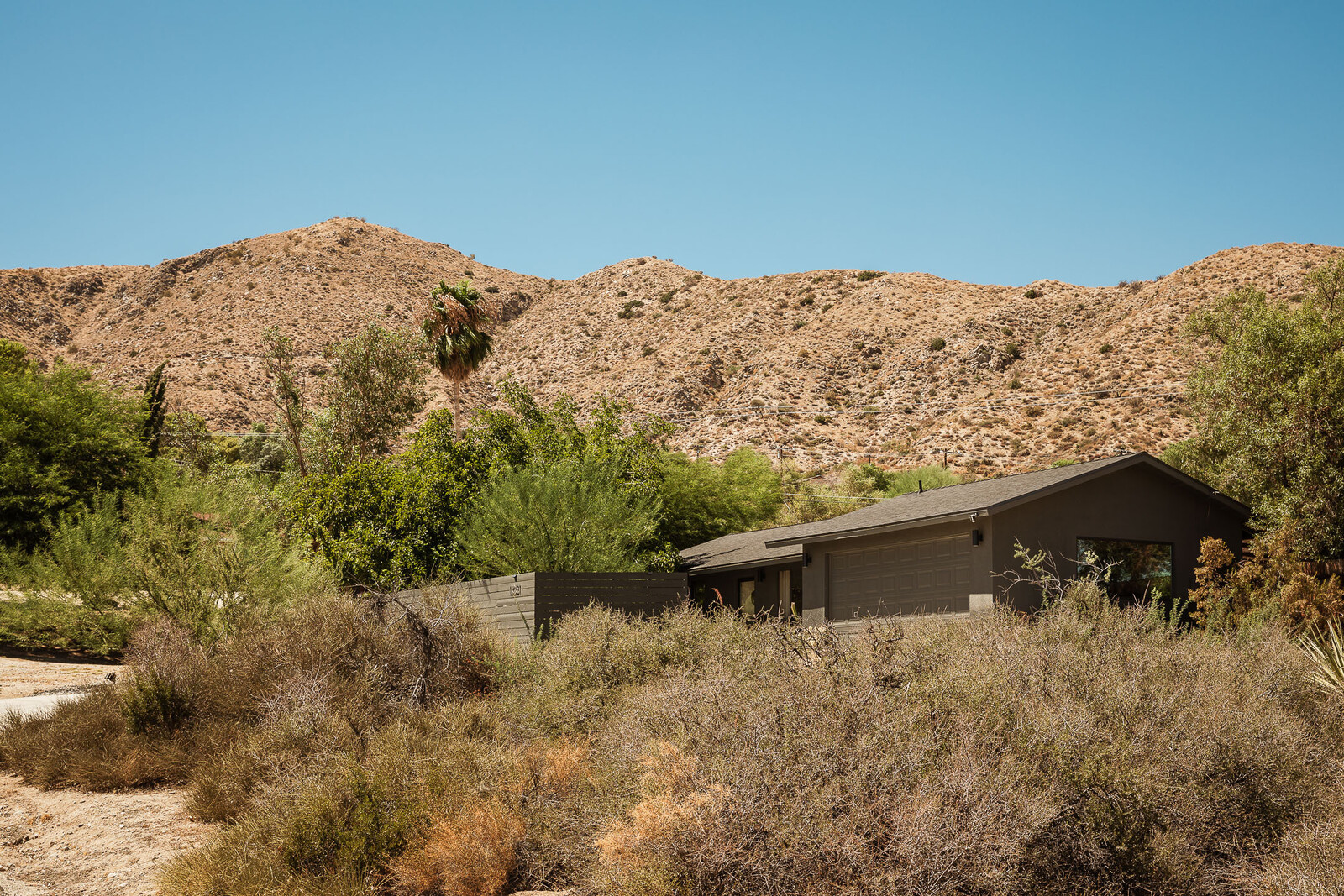 The couple were attracted to the home's location on a corner lot in a sleepy area of Morongo Valley, along with its proximity to the mountain range behind the home.