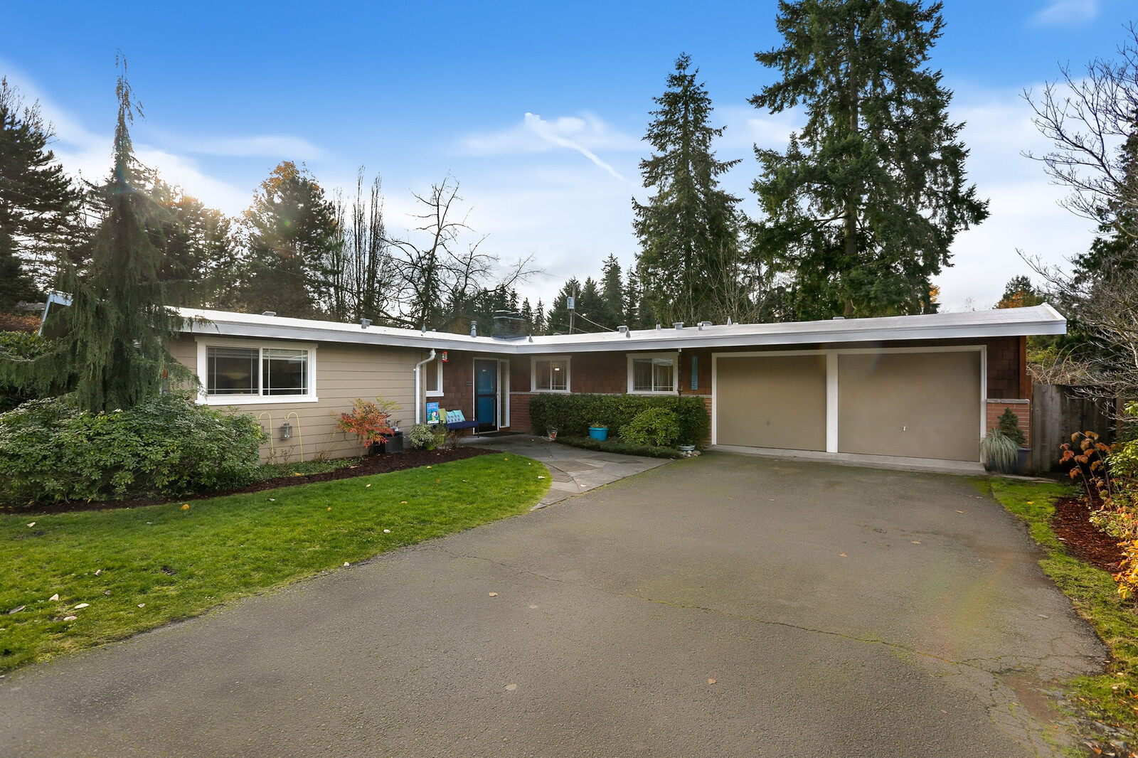 Before: The low-slung ranch house was originally built in the 1960s.