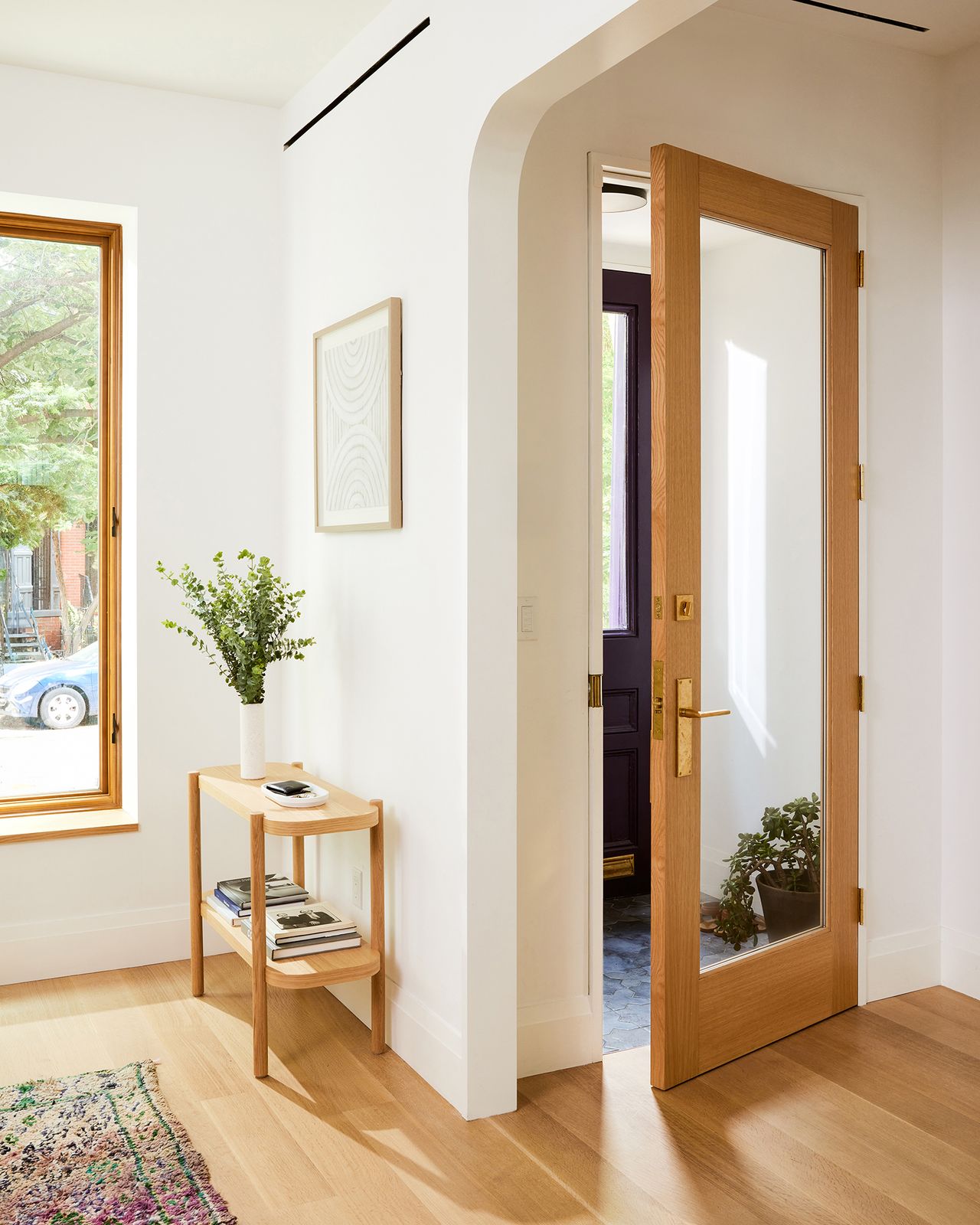 After discovering the townhome was sloping due to unstable fill at the back of the property, the designers set out to stabilize the foundation and began a complete gut renovation inside.