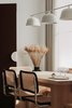 Modern home with Dining Room, Table, Chair, and Pendant Lighting. Dinner zone Photo 6 of Apartment, 62 sq. meters in St. Petersburg