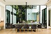 Modern home with Dining Room, Table, Ceiling Lighting, Chair, and Light Hardwood Floor. Windsor Residence by Dick Clark + Associates Photo 6 of Windsor Residence