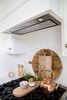 Topped with classic kitchen essentials, Big Chill's 36" Classic Stove in Custom Basalt Gray with Brushed Brass trim takes center stage. Photo 10 of Stunning Kitchen Renovation by House of Jade modern home