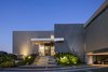 Modern home with Exterior, House Building Type, and Flat RoofLine. MAIN ENTRANCE I NIGHT Photo 5 of RAINFOREST HOUSE