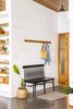 Modern home with Hallway and Concrete Floor. Built in shelves take advantage of an otherwise unused wall. Photo 9 of Casa Brumas