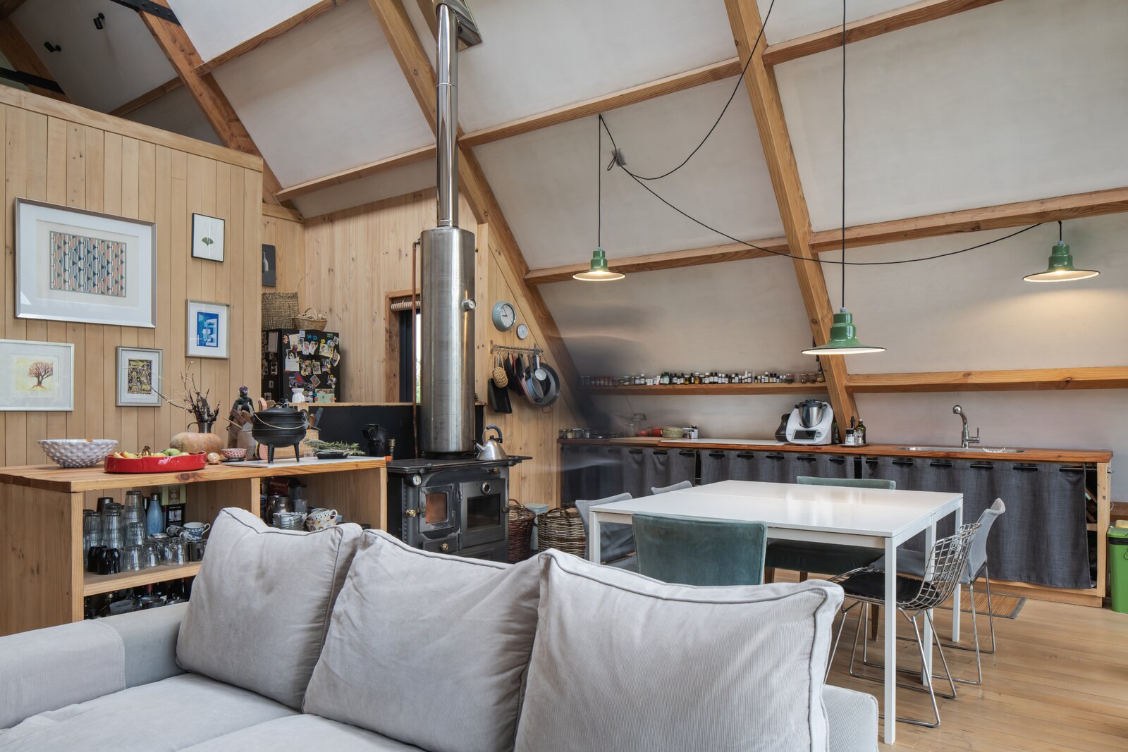 Photo 3 of 14 in In Chile, an Architect Couple Build an A-Frame Cabin ...