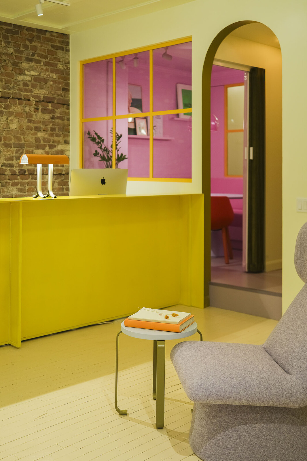 With not a lot of natural light in these narrow spaces, choosing the right color was key. 
