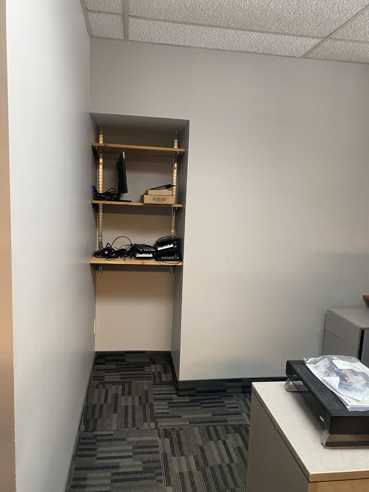 BEFORE: There was nothing colorful about this office space. 