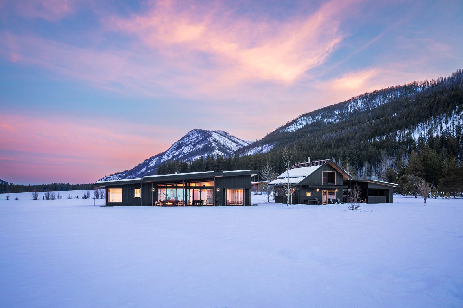 Sierra Pacific windows allow the homeowners to take advantage of the property's 360-degree views while maintaining the high-performance envelope needed for both hot summers and snowy winters.