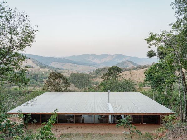 The houses are integrated with the terrain.