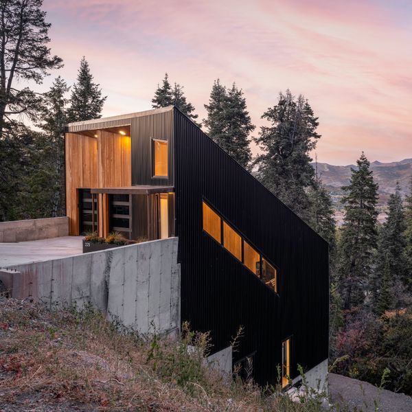 Chris Price of Klima Architecture designed an alpine home that mimics the grade of a steeply sloping site.