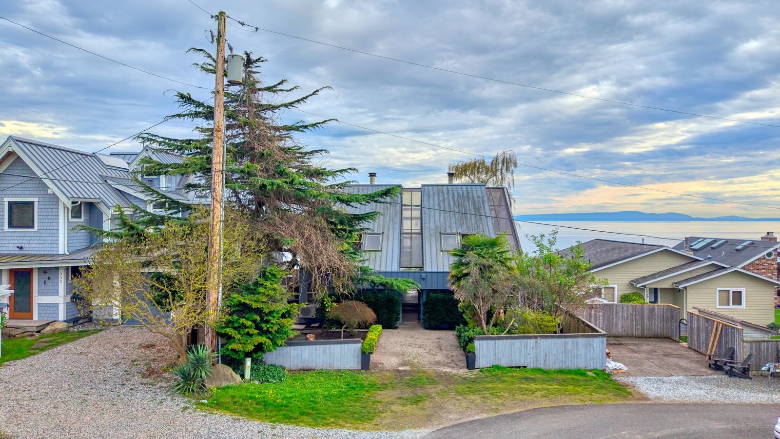 This ’80s home in Point Roberts, Washington, has a rustic cedar interior and private beach access.