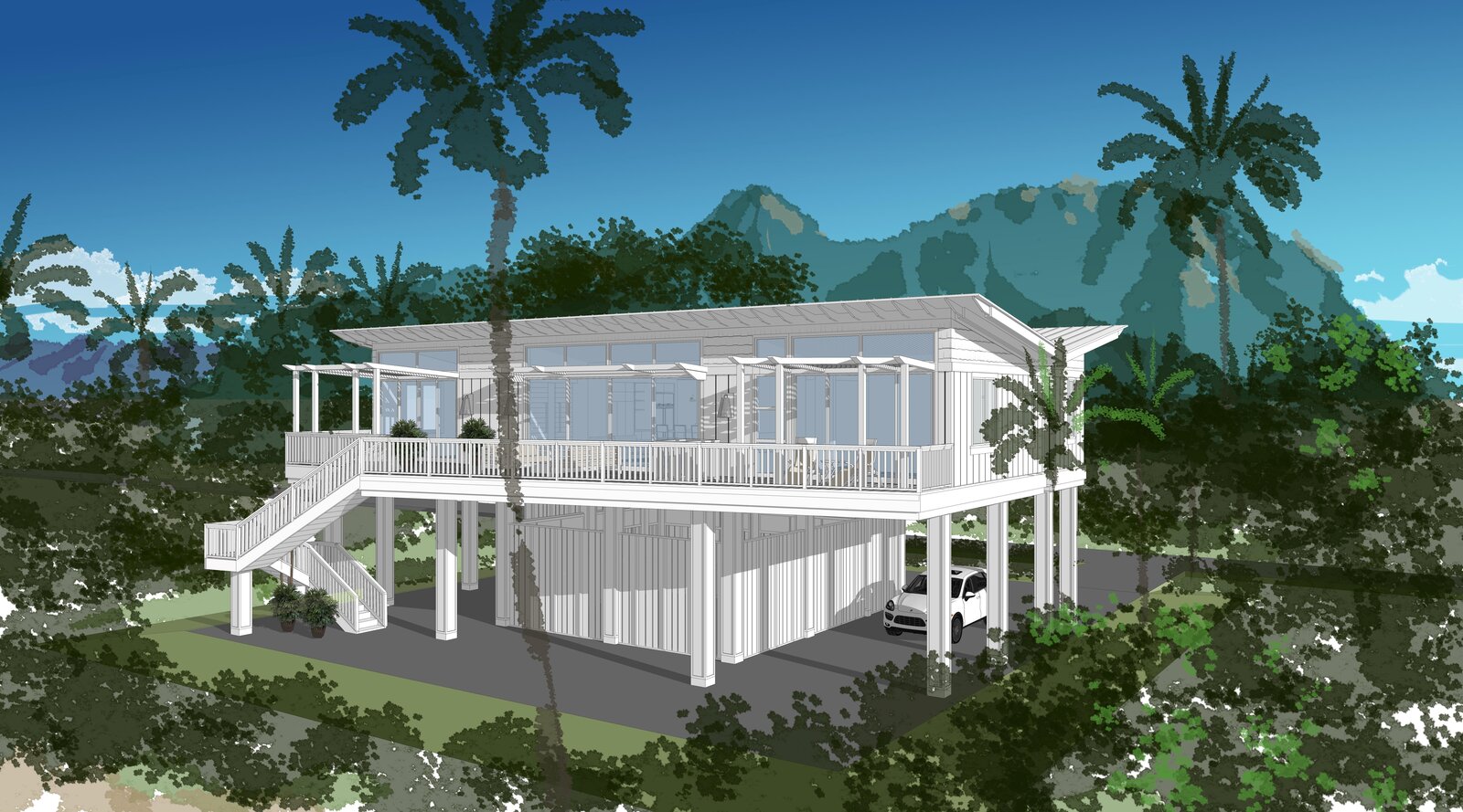 Photo 13 of 14 in The Butterfly House A Modern Home on Kauai's North