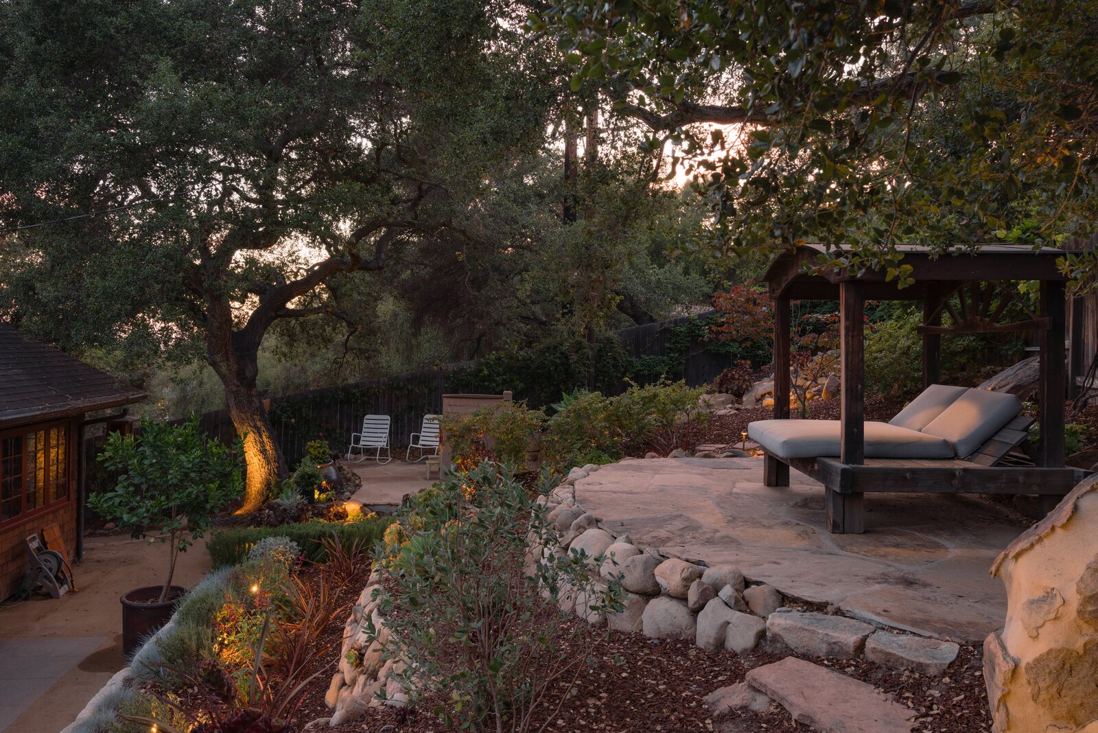 Photo 9 of 9 in Woodsy Santa Barbara Craftsman Yard by Yardzen Dwell