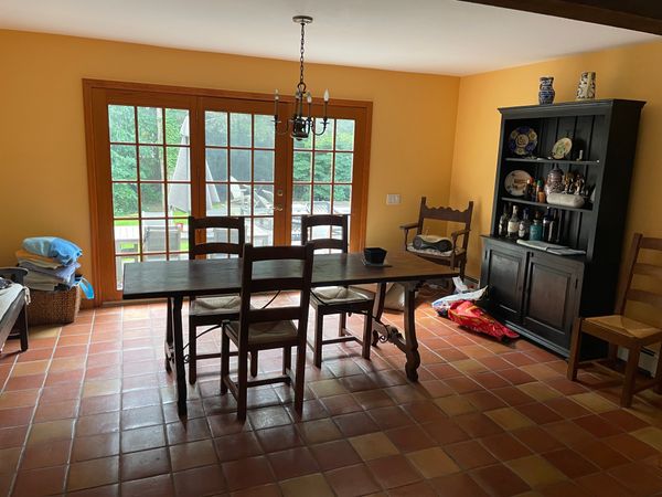 Before: The dining room was the home's only space with a direct indoor-outdoor connection.