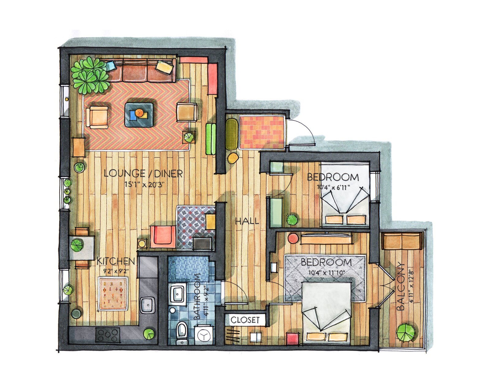 Fully Renovated 3BR Scandinavian Style Ekamai Penthouse - Hideaway Scandinavian Penthouse Apartments