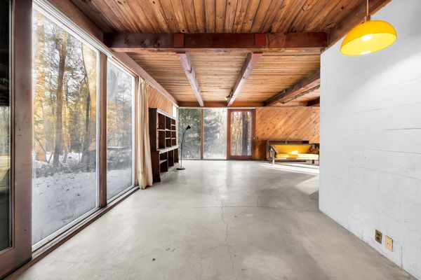 The home was designed in part by its owner, Vincent Scully, famed 20th century art and architecture historian.