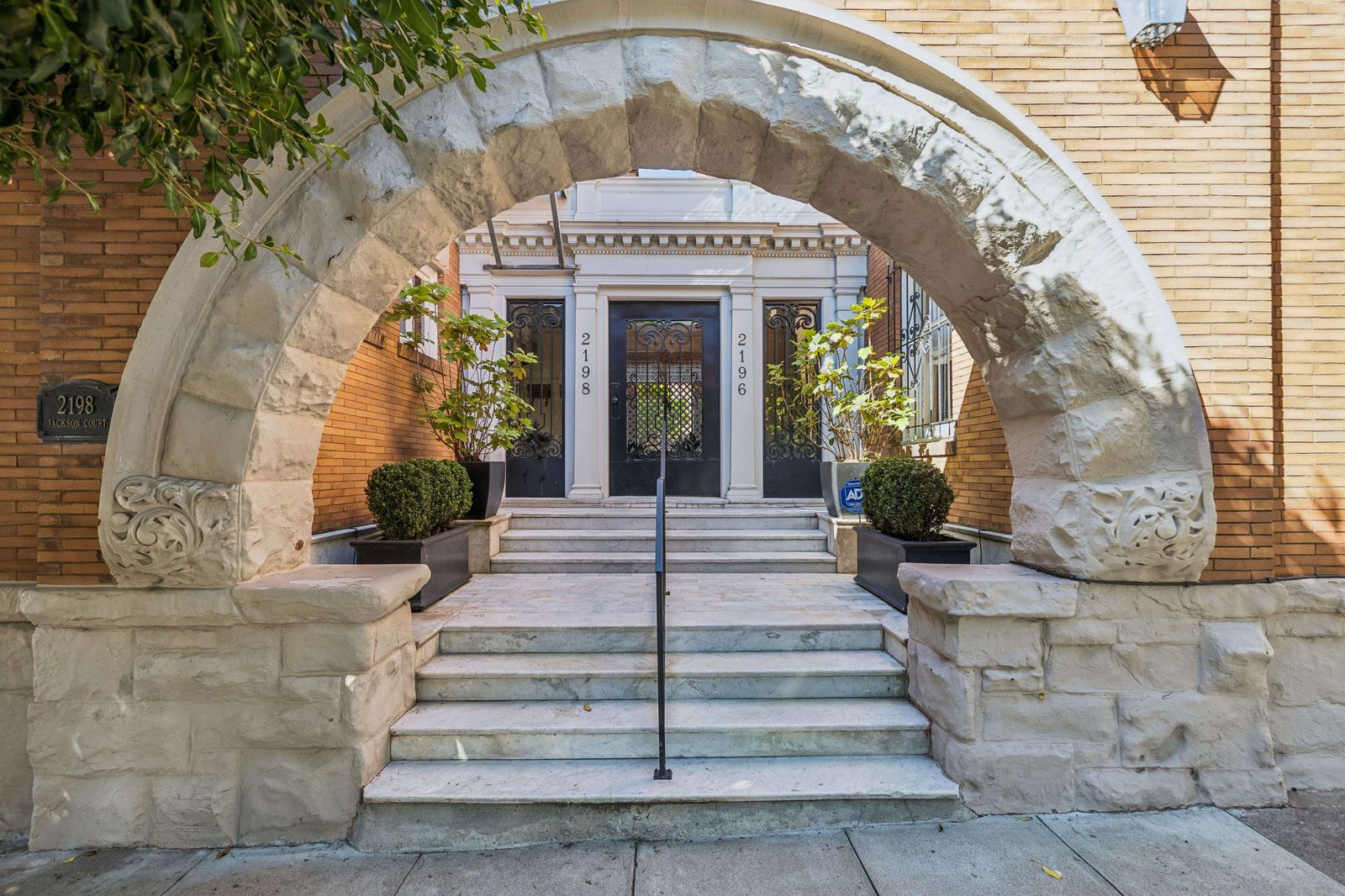 Set in Pacific Heights, the 1902 brick residence underwent a recent renovation that preserved its historic character.