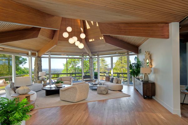 The home's floor plan radiates off the central great room.