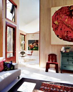 The Pace of Portland - Photo 2 of 6 - Natural light fills the home, which Watson and Tschopp decorated with a mix of modern classics, thrift-store finds, and more contemporary design pieces like the Cappellini couch.