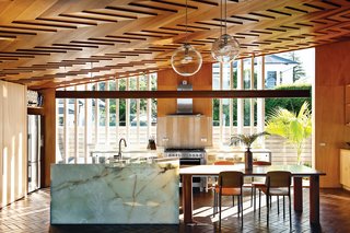 House of the Week: Striking Wooden Ceiling in New Zealand - Photo 3 of 3 - Another shot of the bright kitchen.