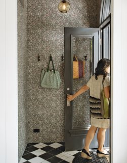 Saving on the floor tiles meant that Casale and Crofton could spring for hand-finished wallpaper by Swedish company Sandberg. Photo by Matthew Williams.