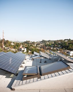 All but one homeowner at Auburn chose to install solar panels supplied by Buel Solar on the "solar-ready" roofs.