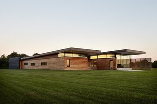 El Dorado Inc designed this 4,500-square-foot house for Dave Byers and his family. Byers is a structural engineer who has collaborated with the firm on multiple projects. The residence is located in the prairie southeast of Kansas City.