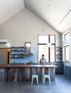 20 Best Modern Kitchen Counters - Photo 14 of 20 - Although it mimics the appearance of rickety mining shanties, the home is airtight. Triple-glazed windows and highly insulated walls contribute to its overall net-zero status.