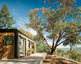 This Northern California Prefab Gets a Dose of Universal Design - Photo 2 of 8 - Though the daughter didn’t want all-glass walls, natural light and airflow were key. Levy and Connect:Homes fellow cofounder Gordon Stott used an LED system to offset light from windows and doors. Says Stott, "It’s about 150 watts to light the whole house."