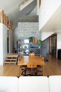 Stuth and Shelton’s dining area, like their bedroom, and the rest of their house, is a work in progress. The couple keeps an eye out for deals on materials to complete their laundry list of unfinished projects. Recently, a local surplus building supply happened to have just enough extra maple to finish their floors. They jumped on it. "We’re just waiting for the right opportunities," Shelton says.