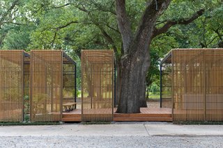 "You don't even want to be in New Orleans in August with the air-conditioning on," McKay says. "The openness and shade of the pavilion fit well with the surroundings, though, and when a breeze comes through, you're fine."Photo by Frank Doering.