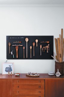 Margaret Oomen created the perfect pegboard sourcing inspiration—and a can of chalkboard paint—from the aisles of Home Depot.